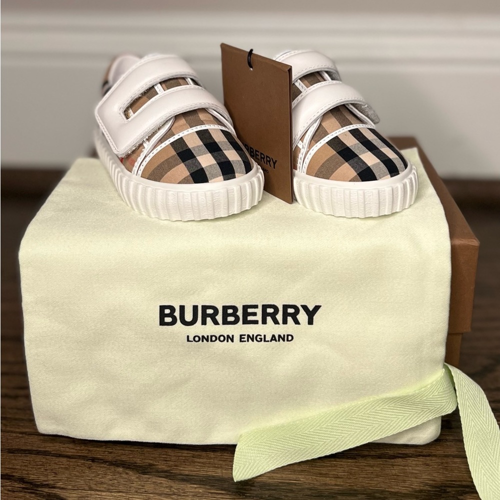 Toddler Burberry shoes. NEVER WORN